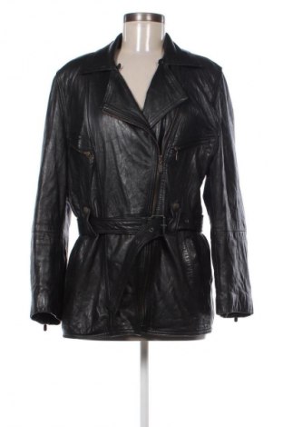 Дамско кожено яке Unbranded, Размер S, Цвят Черен, Цена 184,30 лв.