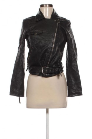 Дамско кожено яке Zara, Размер M, Цвят Черен, Цена 41,92 €