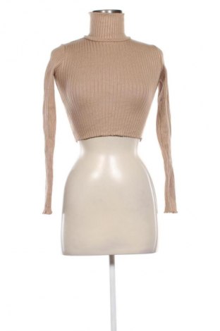 Damen Rollkragen Bershka, Größe XS, Farbe Beige, Preis 7,99 €