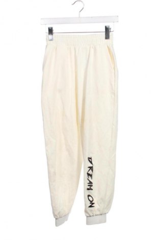 Γυναικείο αθλητικό παντελόνι Bershka, Μέγεθος XS, Χρώμα Εκρού, Τιμή 13,71 €