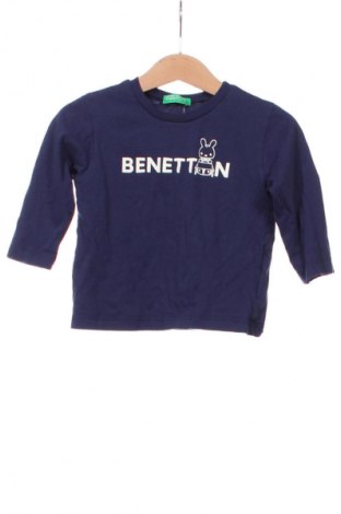 Детска блуза United Colors Of Benetton, Размер 9-12m/ 74-80 см, Цвят Син, Цена 23,00 лв.