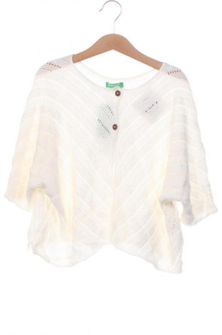 Kinder Strickjacke United Colors Of Benetton, Größe 10-11y/ 146-152 cm, Farbe Weiß, Preis € 16,99