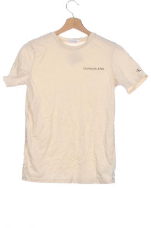 Tricou pentru copii Calvin Klein Jeans, Mărime 14-15y/ 168-170 cm, Culoare Bej, Preț 52,63 Lei