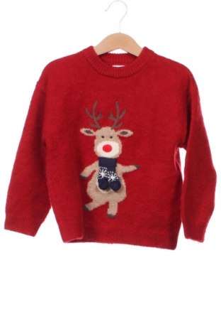 Детски пуловер Zara, Размер 2-3y/ 98-104 см, Цвят Червен, Цена 15,99 лв.