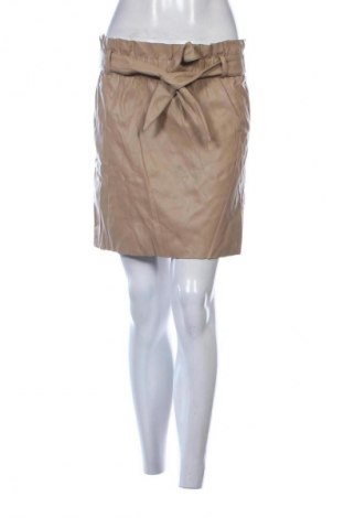 Кожена пола Vero Moda, Размер S, Цвят Бежов, Цена 12,99 лв.