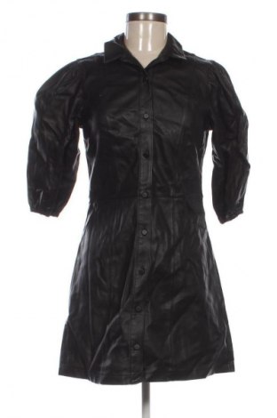 Кожена рокля H&M, Размер M, Цвят Черен, Цена 12,99 лв.