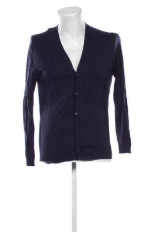 Jachetă tricotată de bărbați Zara, Mărime M, Culoare Albastru, Preț 84,21 Lei