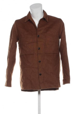 Мъжка риза Zara, Размер M, Цвят Кафяв, Цена 18,99 лв.