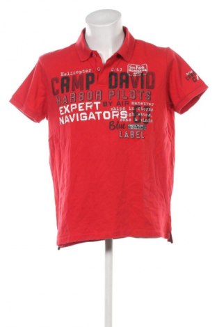 Ανδρικό t-shirt Camp David, Μέγεθος XXL, Χρώμα Κόκκινο, Τιμή 25,99 €