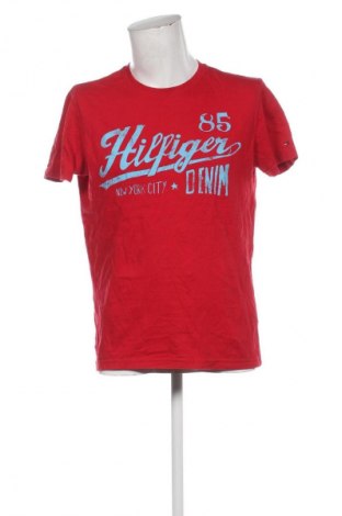 Pánské tričko  Hilfiger Denim, Velikost L, Barva Červená, Cena  599,00 Kč