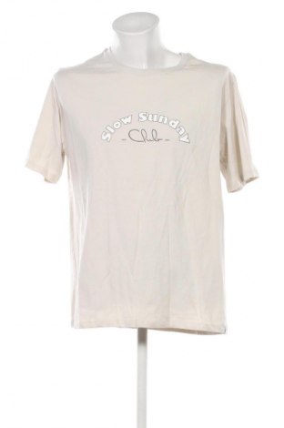 Męski T-shirt Keystone, Rozmiar XXL, Kolor Beżowy, Cena 40,99 zł