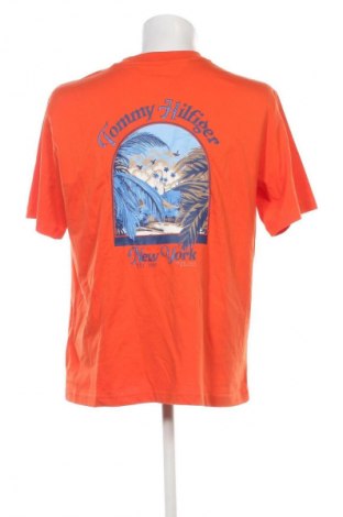 Męski T-shirt Tommy Hilfiger, Rozmiar L, Kolor Pomarańczowy, Cena 271,99 zł