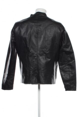 Ανδρικό δερμάτινο μπουφάν Pull&Bear, Μέγεθος XL, Χρώμα Μαύρο, Τιμή 25,05 €
