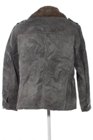 Ανδρικό δερμάτινο μπουφάν Tom Tailor, Μέγεθος XXL, Χρώμα Γκρί, Τιμή 71,99 €