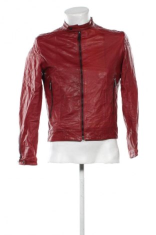 Мъжко кожено яке Unbranded, Размер M, Цвят Червен, Цена 45,50 €
