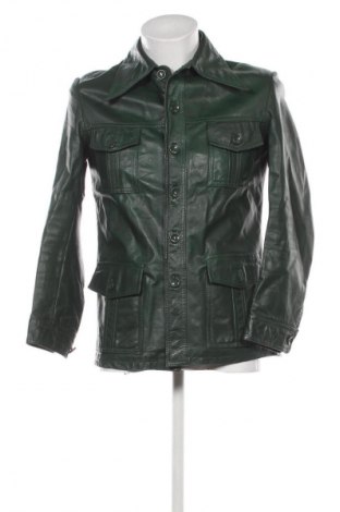 Geacă de piele pentru bărbati Unbranded, Mărime M, Culoare Verde, Preț 281,58 Lei