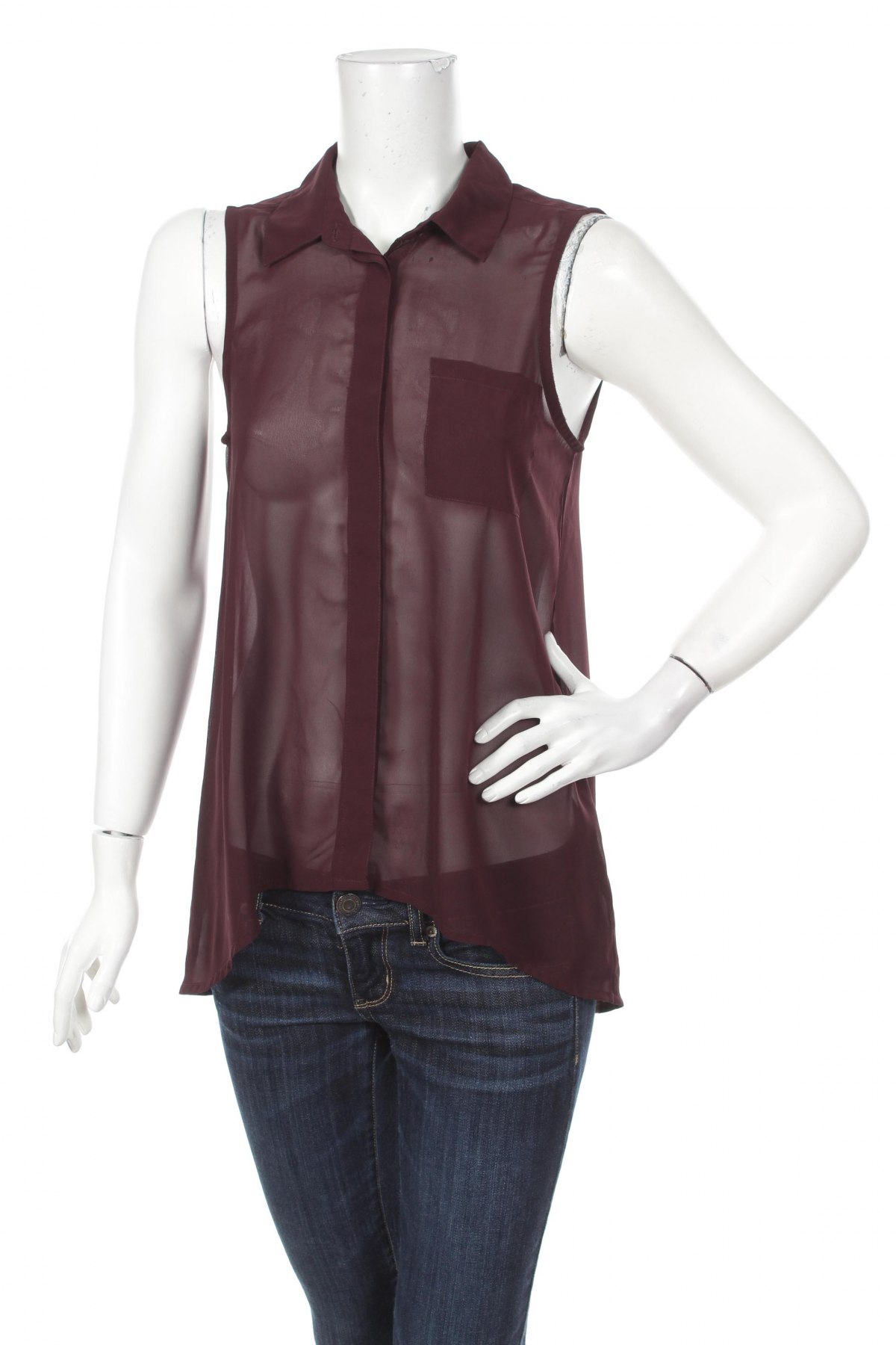 Γυναικείο πουκάμισο Mbym, Μέγεθος XS, Χρώμα Βιολετί, Τιμή 11,13 €