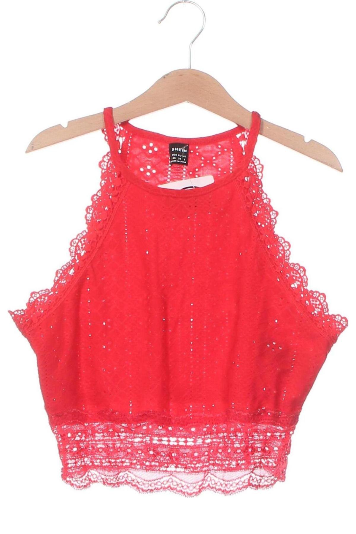 Damentop SHEIN, Größe XS, Farbe Rot, Preis 7,49 €