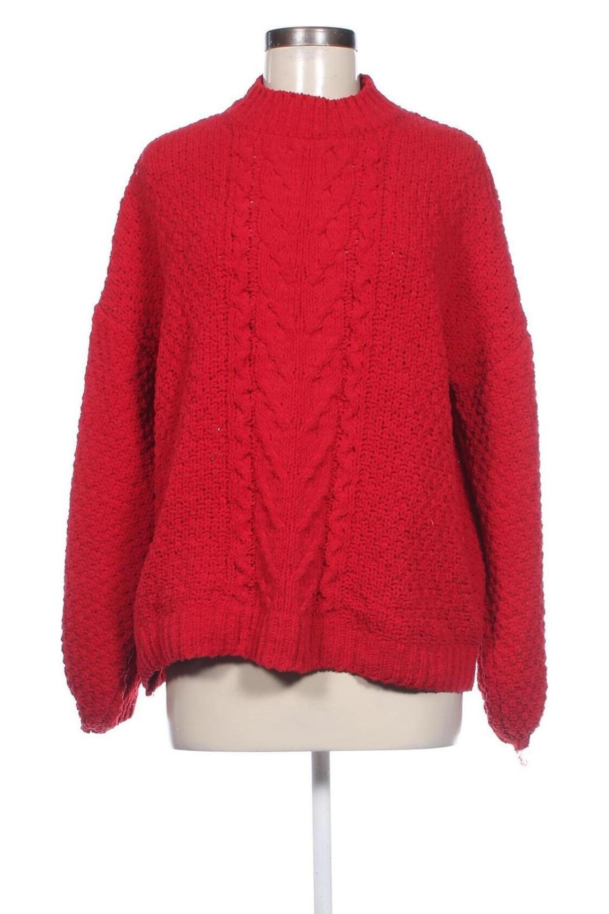 Damski sweter Stradivarius, Rozmiar M, Kolor Czerwony, Cena 46,99 zł