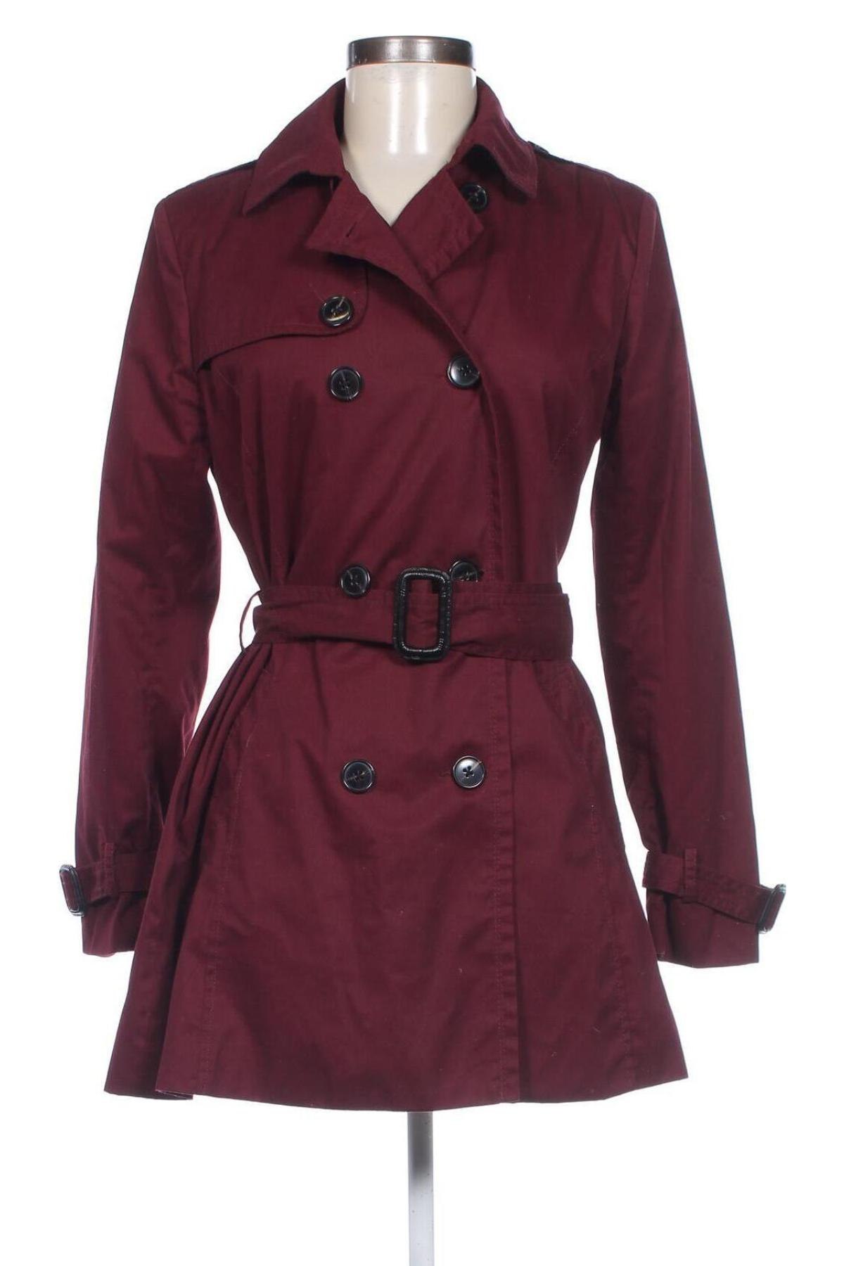 Damen Trench Coat Stradivarius, Größe L, Farbe Rot, Preis € 24,99