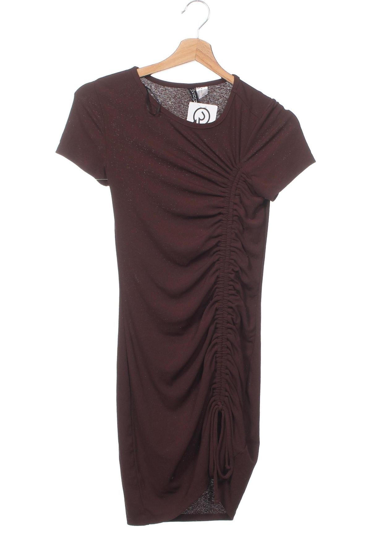 Kleid H&M Divided, Größe XS, Farbe Braun, Preis 14,83 €